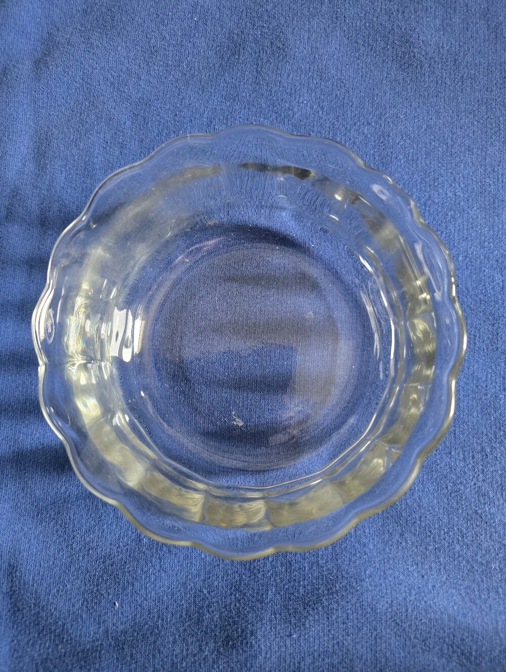 VTG Anchor Hocking Clear Glass Scalloped Bowls 10oz Custard Cups 4.75
